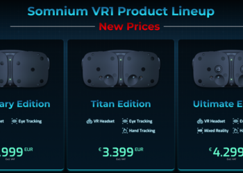 Somnium VR1 Base Model Price Raised to €3000